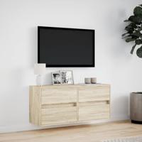 Tv-wandmeubel met LED-verlichting 100x31x45 cm sonoma eiken - thumbnail