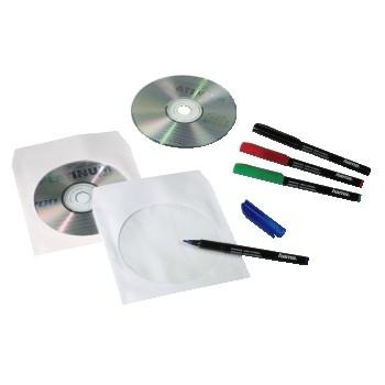 Hama 00062671 CD-hoes 1 CD/DVD/Blu-Ray Wit Papier 50 stuk(s) - thumbnail