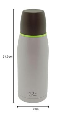 Reisthermosfles JATA 920 1 L Grijs Metaal Roestvrij staal Plastic