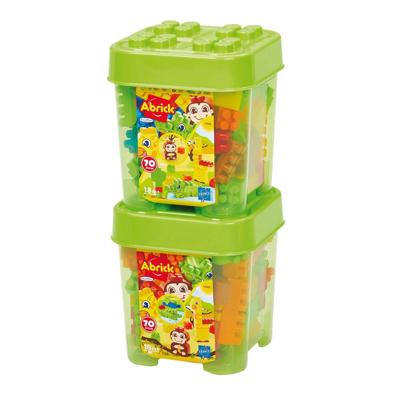 Ecoffier Ecoiffier abrick bouwblokken jungle in opbergbox - 70dlg. Ecoffier Ecoiffier abrick bouwblokken jungle in opbergbox - 70dlg.