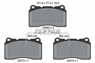 Remblokkenset, schijfrem 2427301