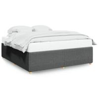 Bedframe zonder matras stof donkergrijs 200x200 cm - thumbnail