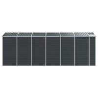 Tuinschuur 191x555x198 cm gegalvaniseerd staal antracietkleurig - thumbnail