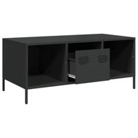 Salontafel 101,5x50x43,5 cm koudgewalst staal zwart - thumbnail