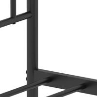 Bedframe met hoofdbord metaal zwart 107x203 cm - thumbnail