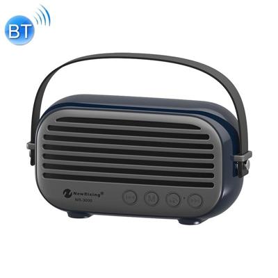 NewRixing NR-3000 stijlvolle huishoudelijke Bluetooth Speaker met Hands-Free Call-functie ondersteuning TF-kaart & USB & FM & AUX (donkerblauw)