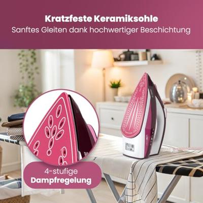 Clatronic DB 3705 Stoomstrijkijzer Wit, Rood 2600 W