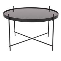 Zuiver Ronde Salontafel 'Cupid' Glas, kleur Zwart - thumbnail