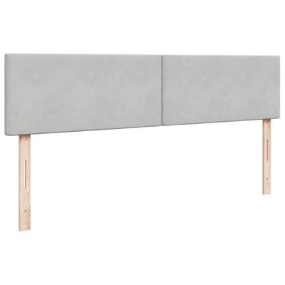 Ottoman bed met matrassen 180x200cm fluweel lichtgrijs