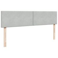 Ottoman bed met matrassen 180x200cm fluweel lichtgrijs - thumbnail