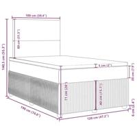 Boxspring met matras fluweel donkergrijs 120x190 cm - thumbnail