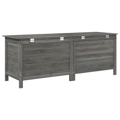 Tuinbox 150x50x56,5 cm massief vurenhout antracietkleurig - thumbnail