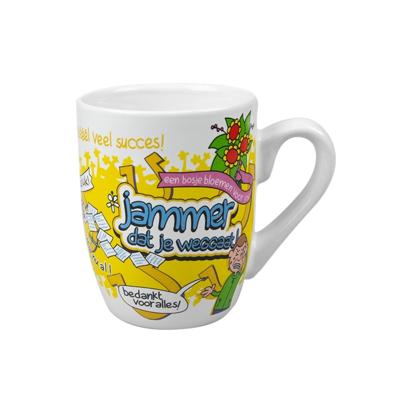 Cartoonmok jammer dat je weggaat