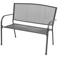 VidaXL Tuinbank 108 cm staal en mesh antraciet - thumbnail