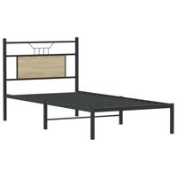 Bedframe zonder matras hout sonoma eikenkleurig 75x190 cm - thumbnail