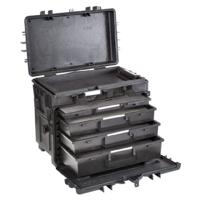 Explorer Cases 5140 trolley zwart met plukschuim lades - thumbnail