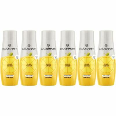 SODASTREAM Concentrates - Pak van 6 suikervrije citroenconcentraten - Tot 54 liter dranken - 440 ml