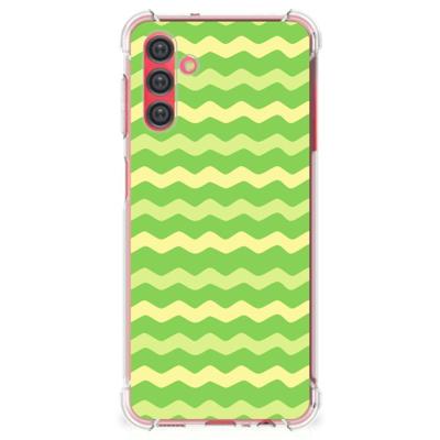 Samsung Galaxy A13 5G | A04s Doorzichtige Silicone Hoesje Waves Green Samsung Galaxy A13 5G | A04s Doorzichtige Silicone Hoesje Waves Green