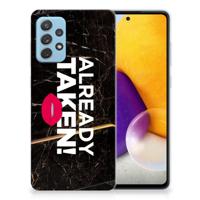 Samsung Galaxy A72 | Siliconen hoesje | met naam Already Taken Black - thumbnail