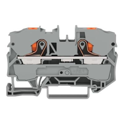 WAGO 2210-1201 Doorgangsklem 10 mm Push-In-klem Grijs 25 stuk(s)