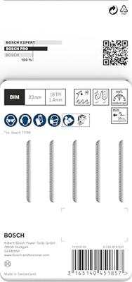 Bosch Accessoires Decoupeerzaagblad T 118 EFS Basic for Inox 5st - 2608636497 - thumbnail