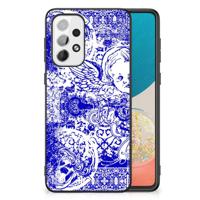 Telefoonhoesje Samsung Galaxy A73 Angel Skull Blauw - thumbnail