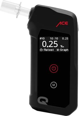 ACE Alcoholtester Zwart 0.00 tot 5.00 ‰ - thumbnail