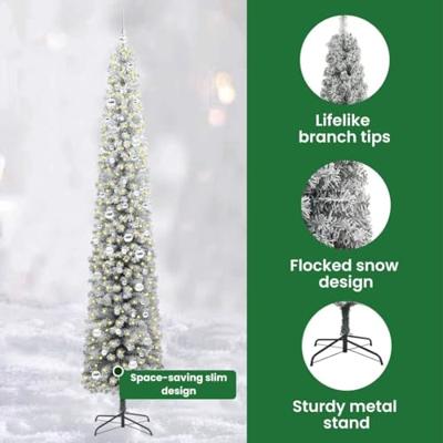 VidaXL Kunstkerstboom groen 270 cm pvc en staal en kunststof