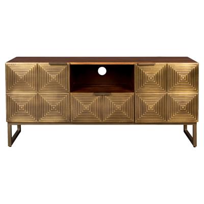 Dutchbone TV-meubel 'Volan' mangohout 135cm, kleur goud