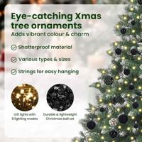 Kunstkerstboom met 300 LED Groen 180 cm PVC en Plastic en Staal - thumbnail