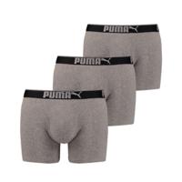 Puma 3-Pack Lifestyle Sueded Cotton Boxershort Grey Melange - thumbnail