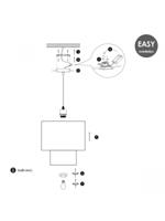 Light depot - hanglamp cane weave - linnen / zwart - Outlet - thumbnail