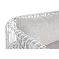 Sofa Home ESPRIT Wit Beige Metaal 180 x 66 x 66 cm - thumbnail