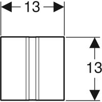 Bedieningsplaat Geberit Type 50 230V Sqaure Zwart Chroom - thumbnail