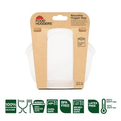 Food Huggers Herbruikbare bewaarzak - 400ml - clear