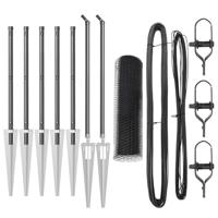 VidaXL Afrasteringspaal grijs 10 x 0,8 m (25 mm gaas) staal en pvc - thumbnail