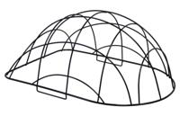 Qtcycletech Qt cycle tech hondenmand koepel staal zwart 40x31x18 cm 2007380 - thumbnail