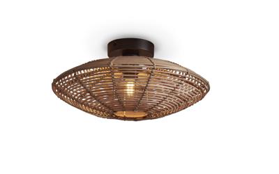 GOOD&MOJO Plafondlamp 'Tanami' Rotan, 40cm, kleur Naturel