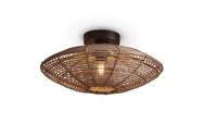 GOOD&MOJO Plafondlamp 'Tanami' Rotan, 40cm, kleur Naturel - thumbnail