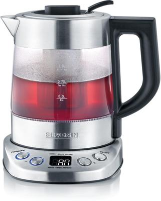 Severin waterkoker glas rvs 1l 2200w