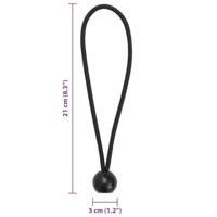 VidaXL Spanelastieken met ballen 25 st 21x0,5 cm - thumbnail