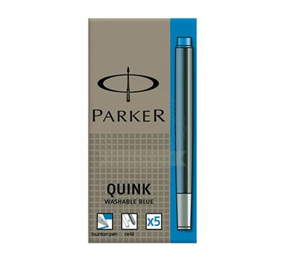 5 Inktpatronen Parker Quink koningsblauw uitwasbaar 5 Inktpatronen Parker Quink koningsblauw uitwasbaar