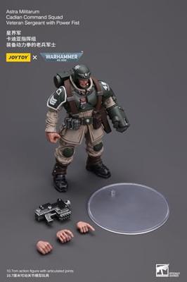 Warhammer 40k Action Figure 1/18 Astra Militarum Cadian Command Squad Veteran Sergeant with Power Fist 12 cm - thumbnail