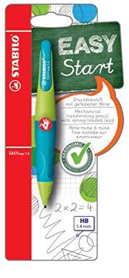 Vulpotlood STABILO Easyergo HB 1.4mm rechtshandig limoen/aquamarine blister à 1 stuk