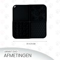 Eat Slow Live Longer Lick Mat Dimensions Rectangle Grey - thumbnail