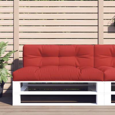 VidaXL Palletkussen 120x40x12 cm stof rood