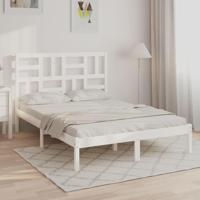 Bedframe massief hout wit 140x190 cm - thumbnail