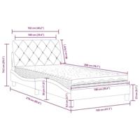 Bed met matras fluweel zwart 100x200 cm - thumbnail