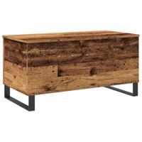 Salontafel 90x44,5x45 cm bewerkt hout oud houtkleurig - thumbnail