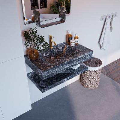 MONDIAZ ALAN-DLUX 80cm planchet Lava. Vrijhangende wastafel CLOUD midden 1 kraangat, kleur Lava. MONDIAZ ALAN-DLUX 80cm planchet Lava. Vrijhangende wastafel CLOUD midden 1 kraangat, kleur Lava.